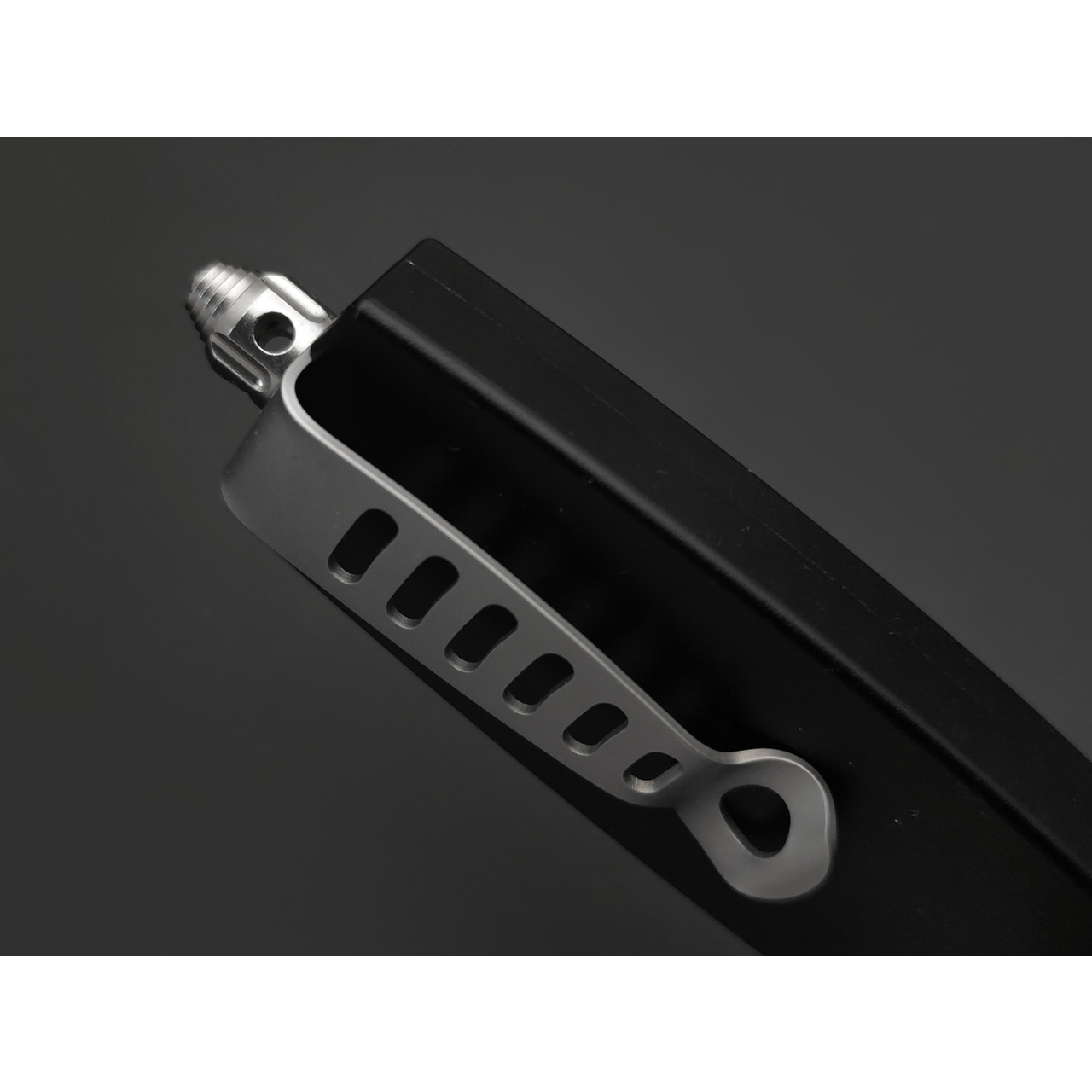 Steelclaw фронтальный нож Криптон-04-3 сталь D2 стоунвош, рукоять Aluminium black