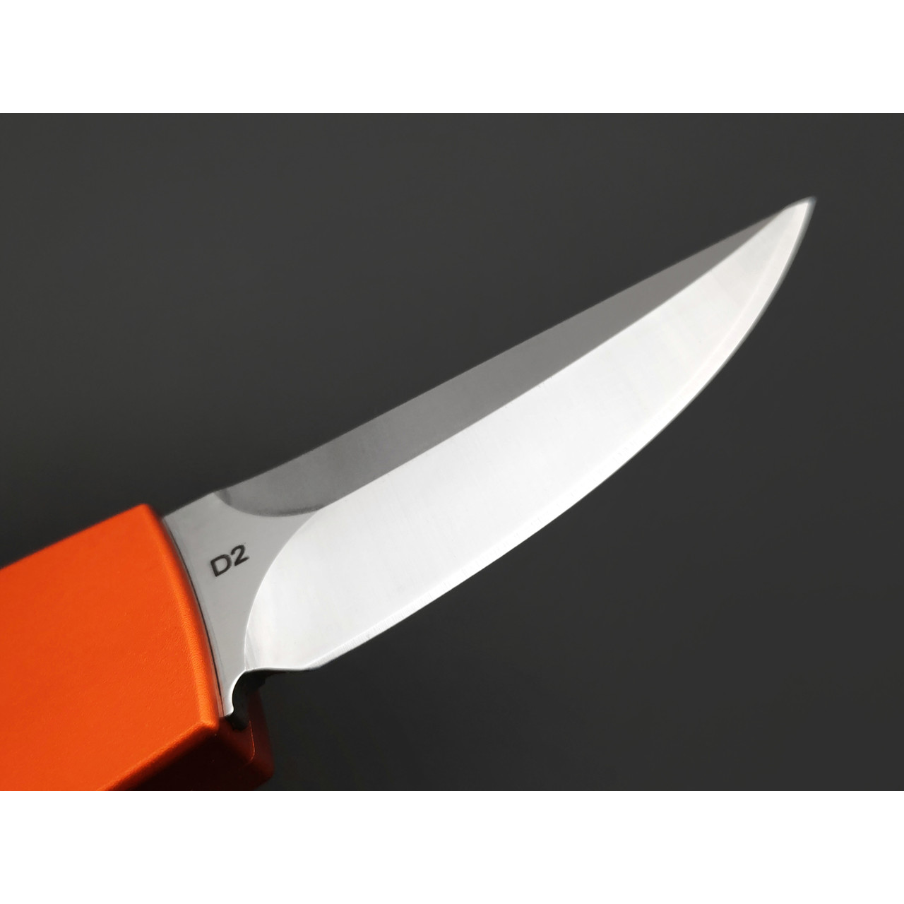 Steelclaw фронтальный нож Криптон-02 сталь D2 satin, рукоять Aluminium orange
