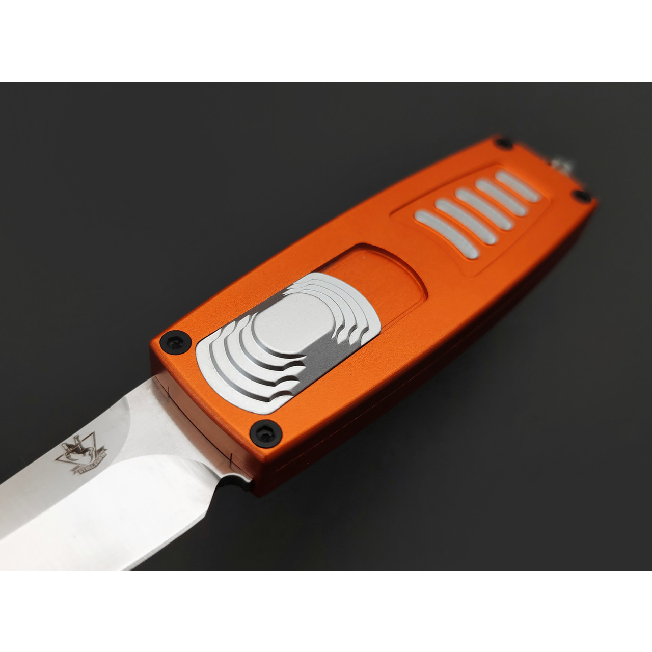 Steelclaw фронтальный нож Криптон-02 сталь D2 satin, рукоять Aluminium orange