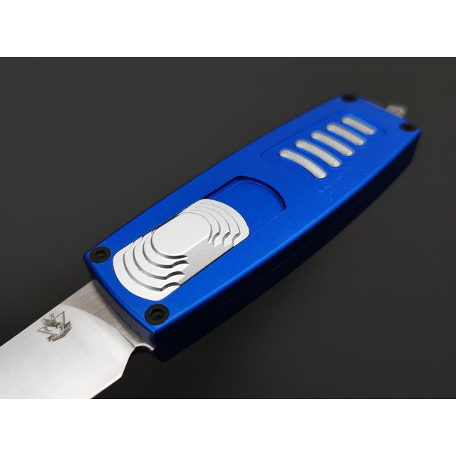 Steelclaw фронтальный нож Криптон-01 сталь D2 satin, рукоять Aluminium blue
