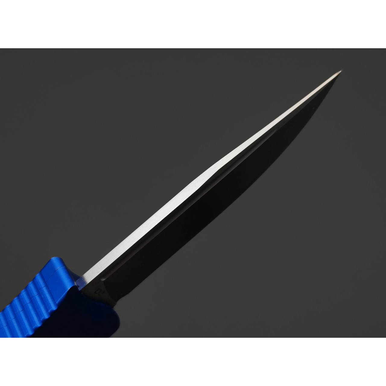 Steelclaw фронтальный нож Аргон-01 сталь D2 satin, рукоять Aluminium blue