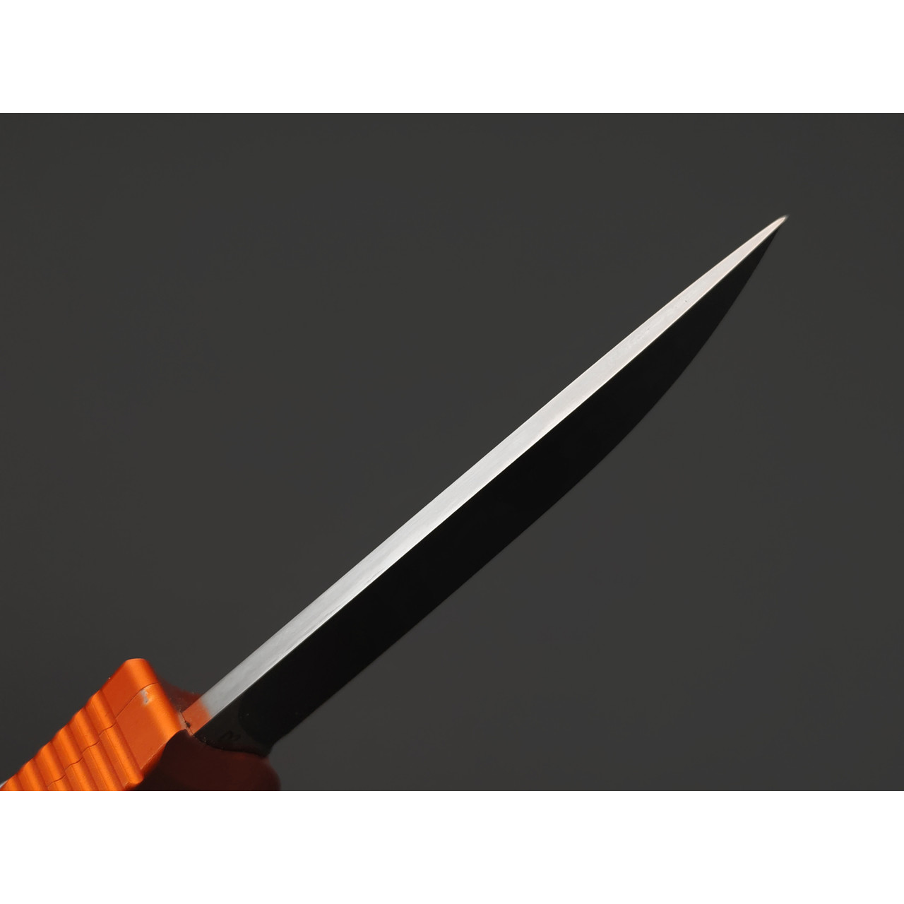 Steelclaw фронтальный нож Аргон-02 сталь D2 satin, рукоять Aluminium orange