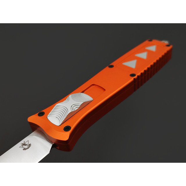 Steelclaw фронтальный нож Аргон-02 сталь D2 satin, рукоять Aluminium orange