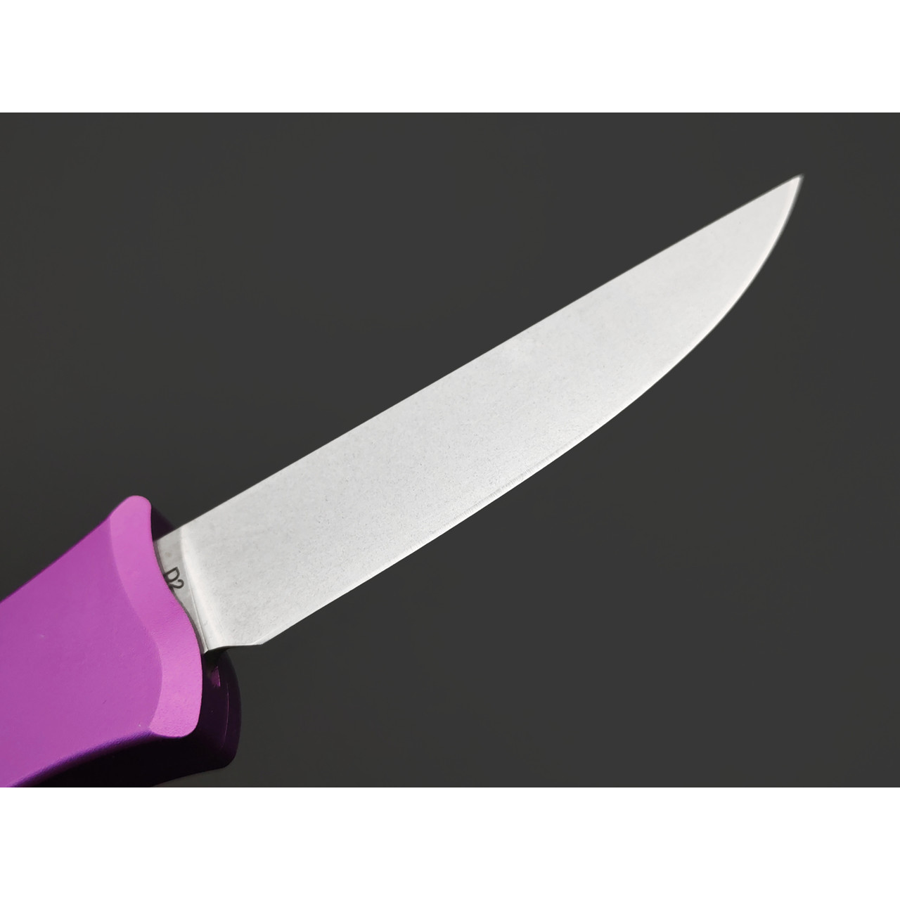 Steelclaw фронтальный нож Аргон-03 сталь D2 стоунвош, рукоять Aluminium purple