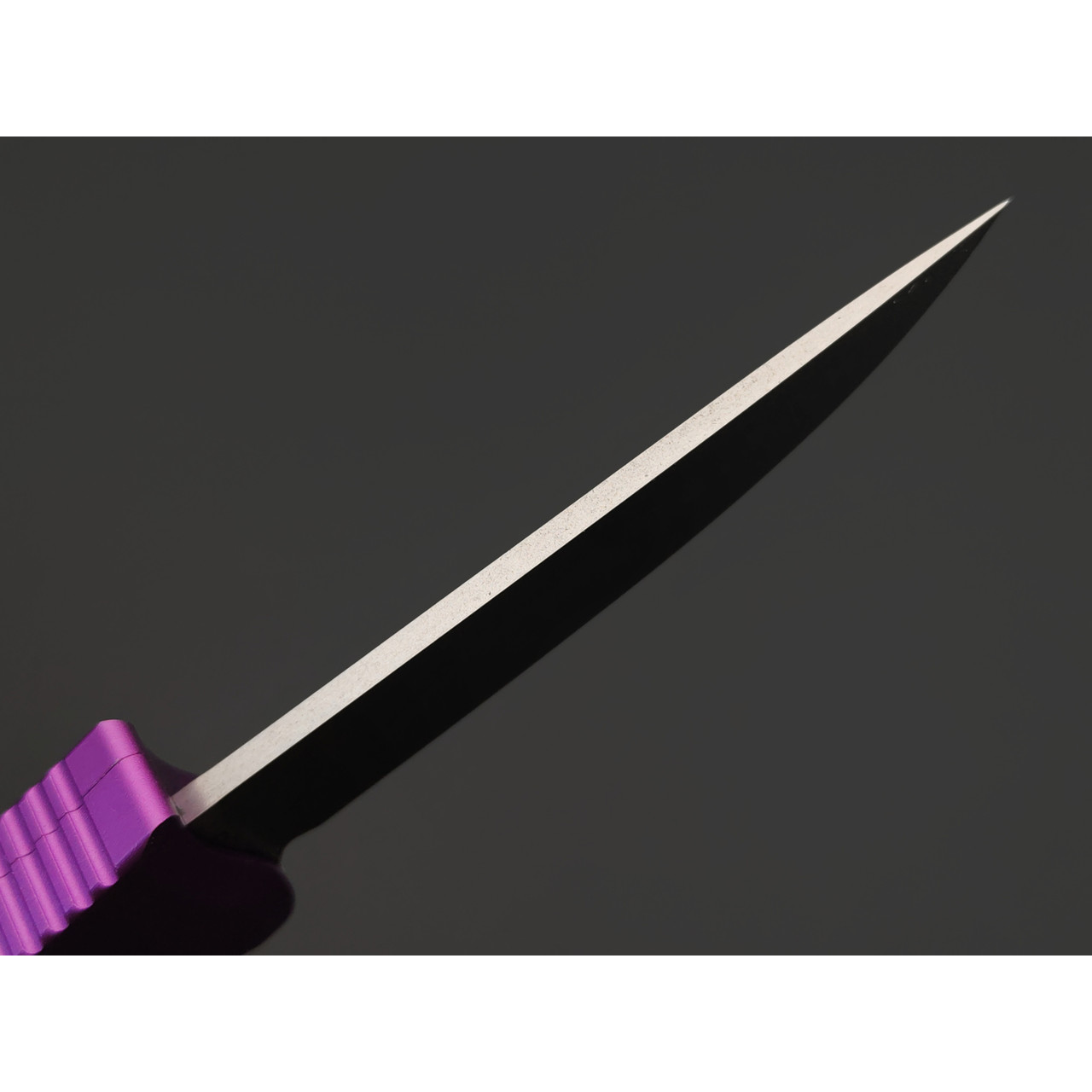 Steelclaw фронтальный нож Аргон-03 сталь D2 стоунвош, рукоять Aluminium purple