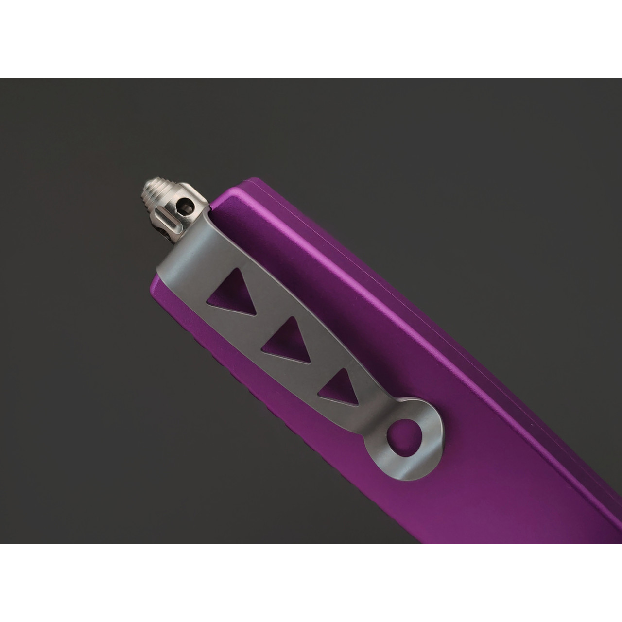 Steelclaw фронтальный нож Аргон-03 сталь D2 стоунвош, рукоять Aluminium purple