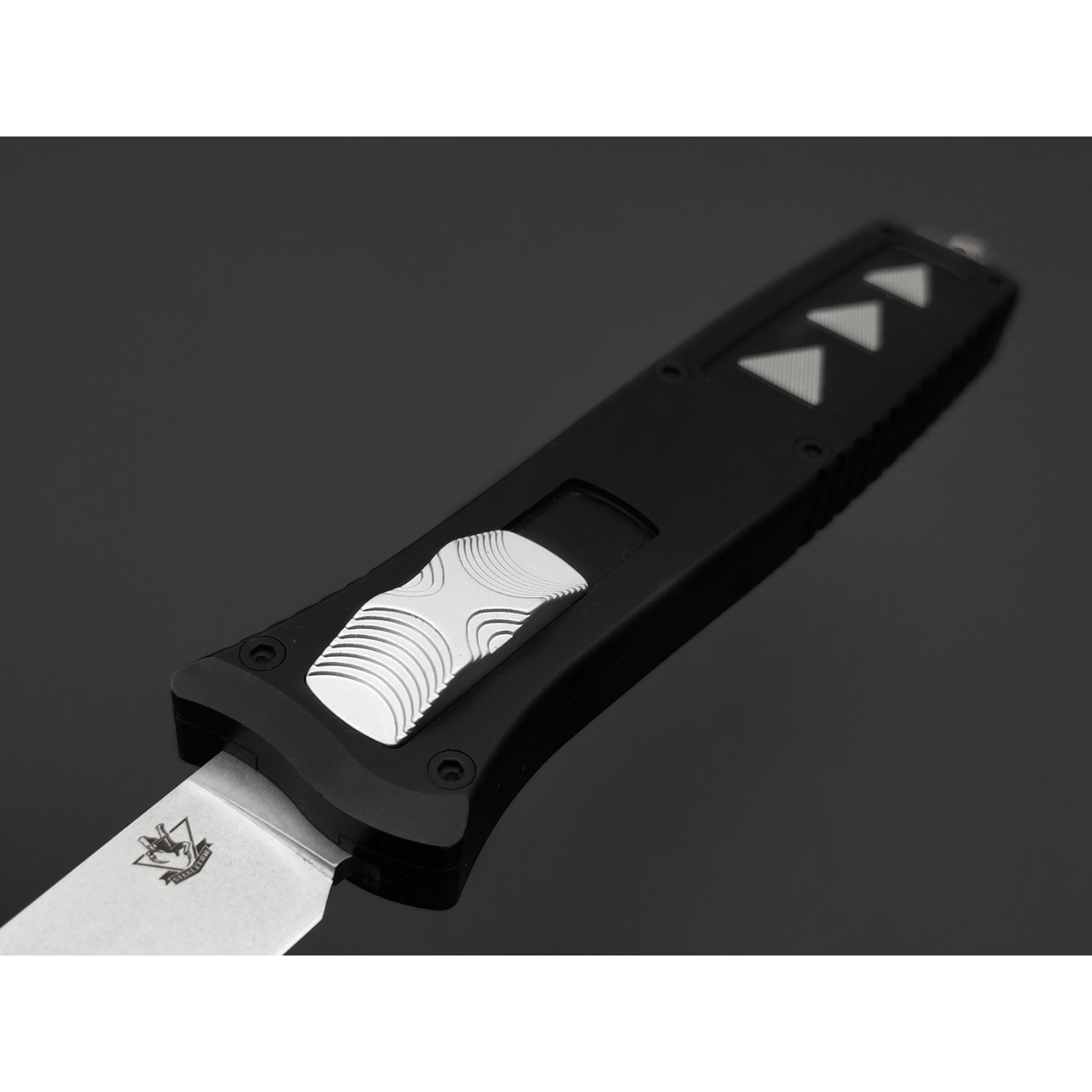 Steelclaw фронтальный нож Аргон-04-1 сталь D2 стоунвош, рукоять Aluminium black