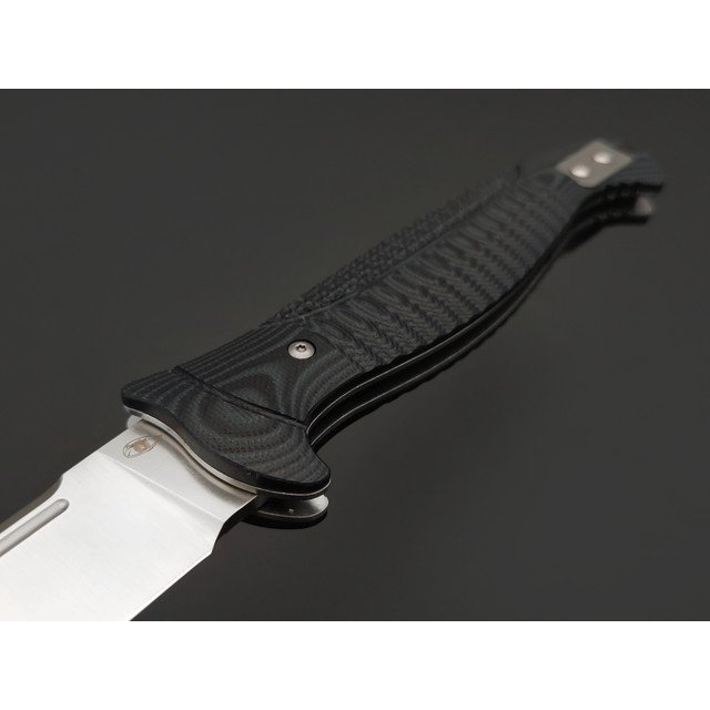 Reptilian складной нож Финка-05 сталь D2 satin, рукоять G10 black & green