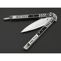 Reptilian нож бабочка Стикс-02 сталь D2 satin-стоунвош, рукоять Steel, aluminium, люминофор