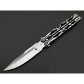 Reptilian нож бабочка Киборг-02 сталь D2 satin, рукоять Steel black Reptilian нож бабочка Киборг-02 сталь D2 satin, рукоять Steel black