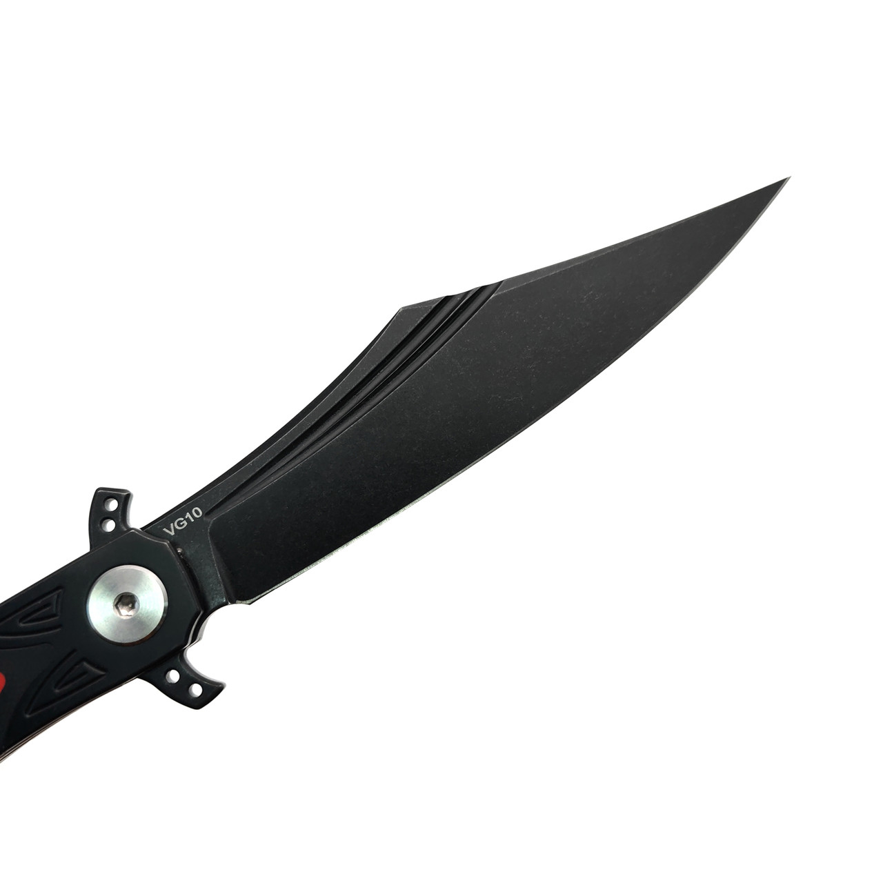 Reptilian складной нож Билли Бонс-03R сталь VG-10 блэквош, рукоять G10 red, steel black