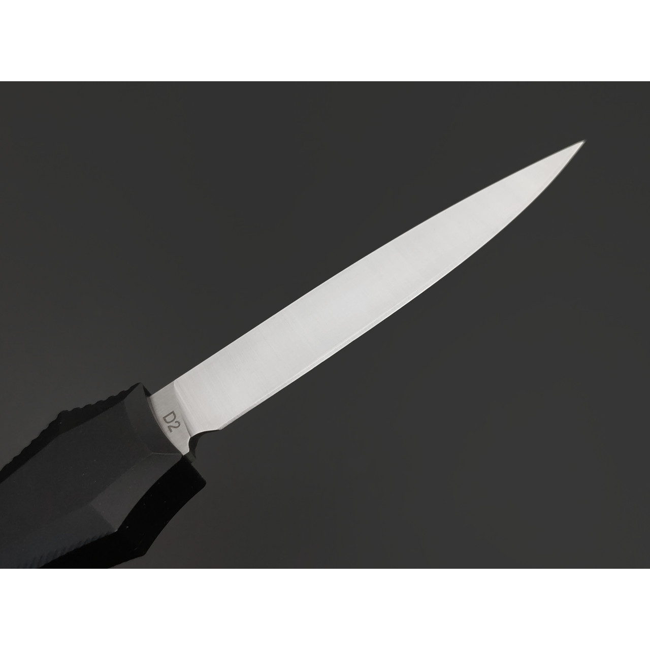 Steelclaw фронтальный нож Бретёр-02 сталь D2 satin, рукоять Aluminum black
