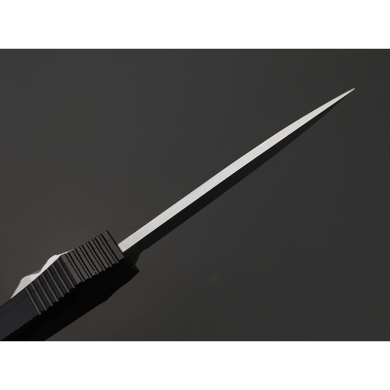 Steelclaw фронтальный нож Бретёр-02 сталь D2 satin, рукоять Aluminum black