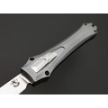 Steelclaw фронтальный нож Бретёр-01 сталь D2 satin, рукоять Aluminum grey