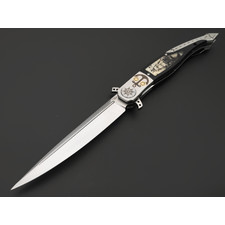 Reptilian складной нож Билли Бонс-01 сталь VG-10 satin, рукоять G10 black, steel