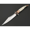 Reptilian складной нож Билли Бонс-02 сталь VG-10 satin, рукоять G10 white, steel bronze Reptilian складной нож Билли Бонс-02 сталь VG-10 satin, рукоять G10 white, steel bronze