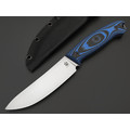 Град Горький нож Охотник сталь Aus-10Co bead blast, рукоять G10 black & blue Град Горький нож Охотник сталь Aus-10Co bead blast, рукоять G10 black & blue