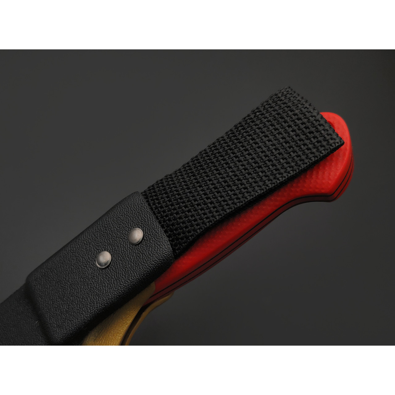 Град Горький нож Стрела сталь CPR satin, рукоять G10 red & black