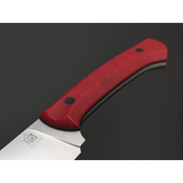 Град Горький нож Перс сталь Aus-10Co satin, рукоять Micarta cherry & black