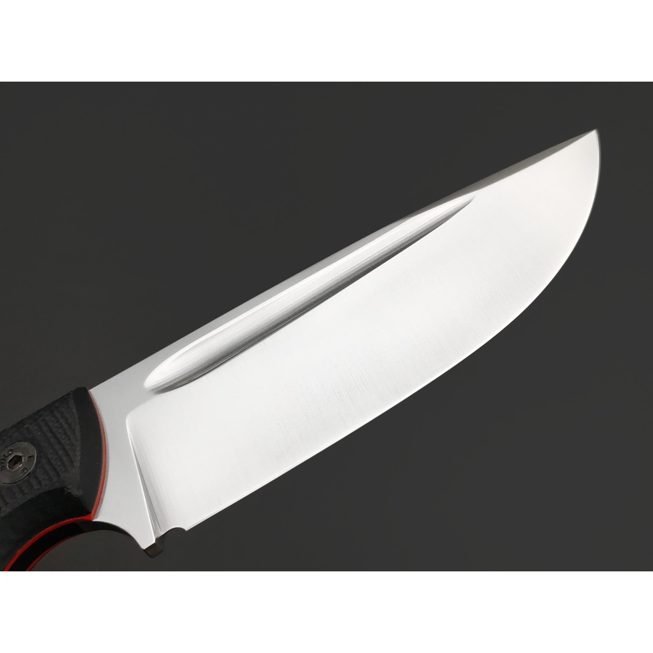Град Горький нож Райбек №2 сталь D2 satin, рукоять G10 black & red.