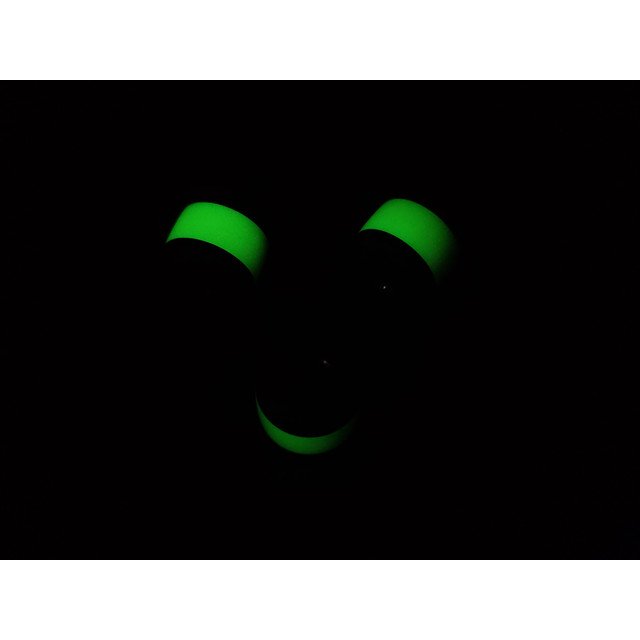 PhantomTools бусина Carbon fiber black-green-yellow, Turboglow yellow с люминофором, латунь