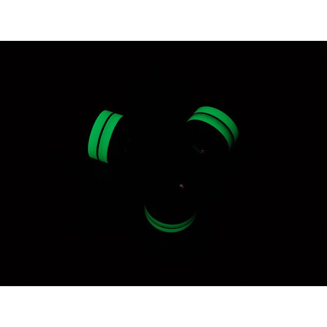 PhantomTools бусина Микарта чёрная, G10 чёрный, Акрил с люминофором, латунь
