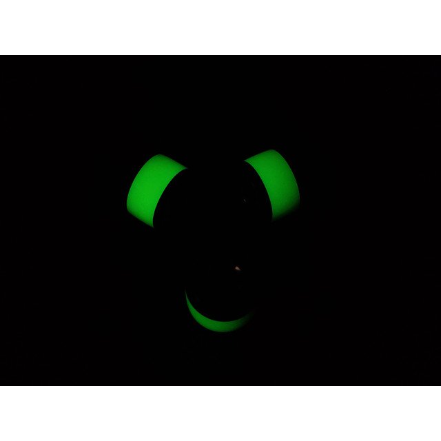 PhantomTools бусина Micarta black, Turboglow yellow с люминофором, латунь