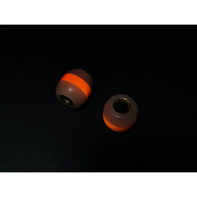 PhantomTools бусина G10 transparent, kirinite orange с люминофором, латунь