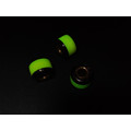 PhantomTools бусина Carbon fiber chaotic, Turboglow yellow с люминофором, латунь