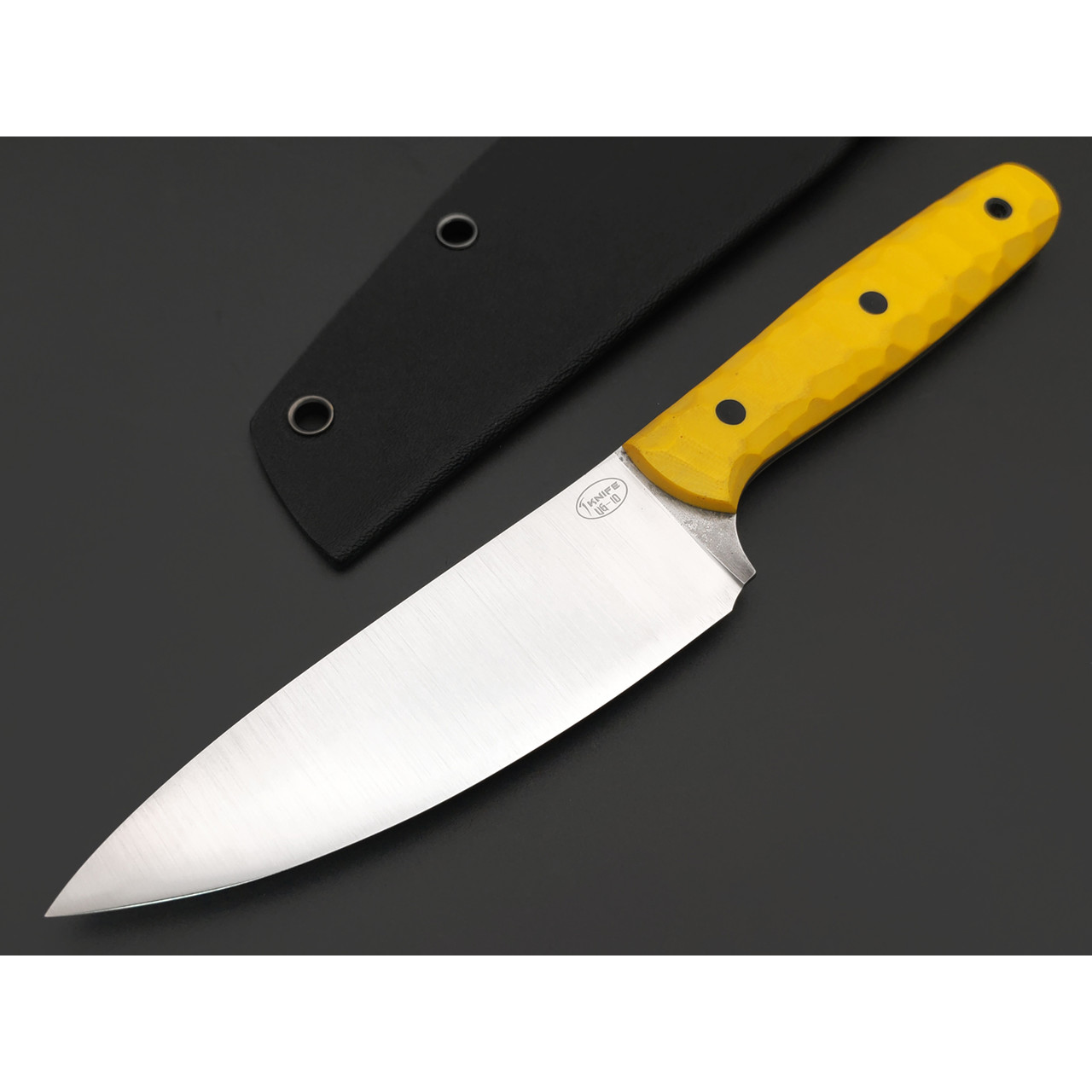 T-Knife нож Kitchen Utility сталь VG-10 satin, спуски конвекс, рукоять G10 yellow