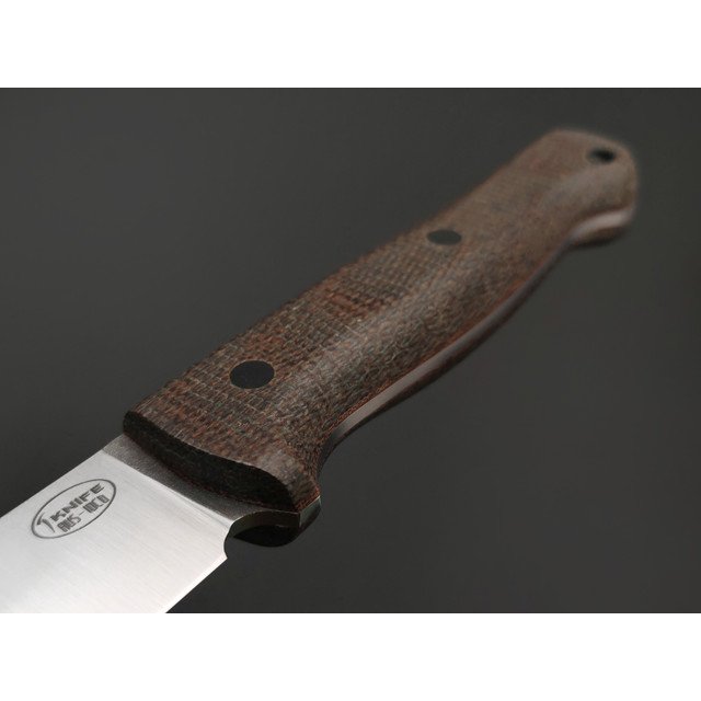 T-Knife нож Clip Point сталь Aus-10 satin, спуски конвекс, рукоять Micarta brown