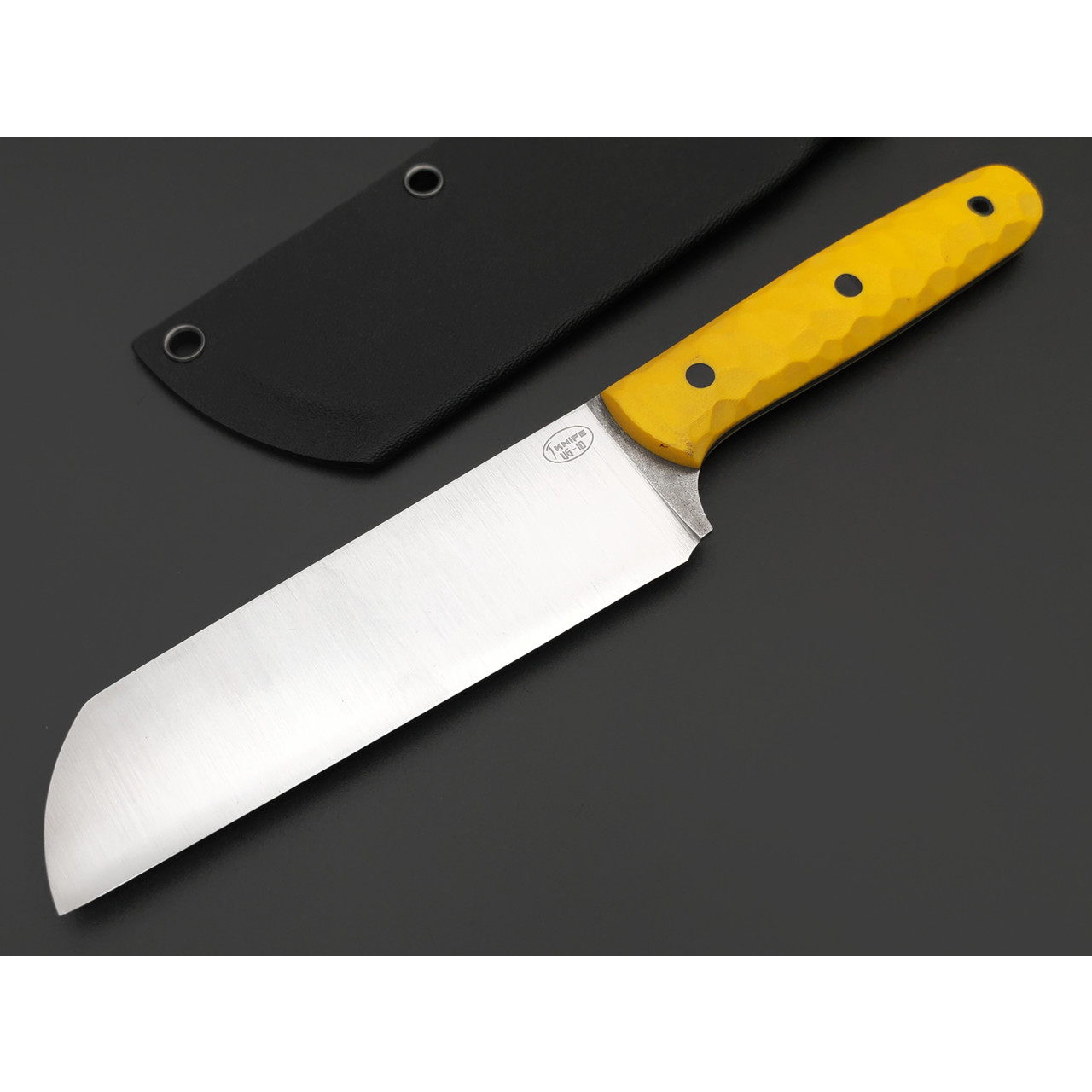 T-Knife нож Sheepfoot Kitchen сталь VG-10 satin, спуски конвекс, рукоять G10 yellow
