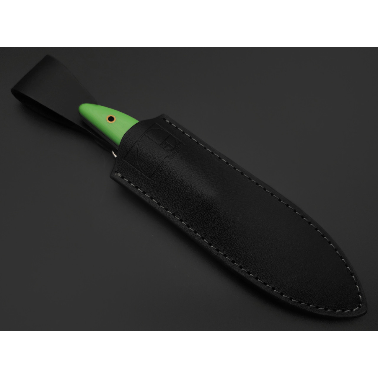 Золотое Сечение нож Дичь сталь Х12МФ, рукоять G10 green & black, латунь