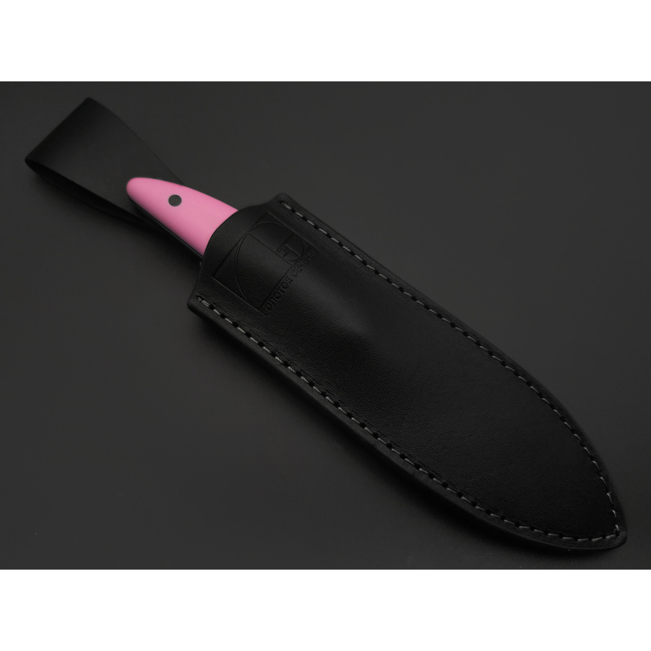 Золотое Сечение нож Загадочная Лагерта - Котики сталь Aus-10Co satin, рукоять G10 pink & black