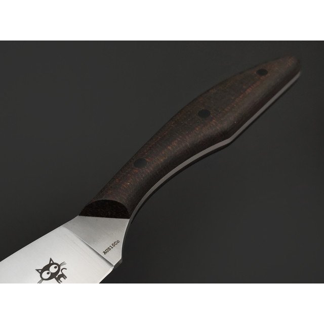 Золотое Сечение нож Загадочная Лагерта - Котики сталь Aus-10Co satin, рукоять Micarta brown