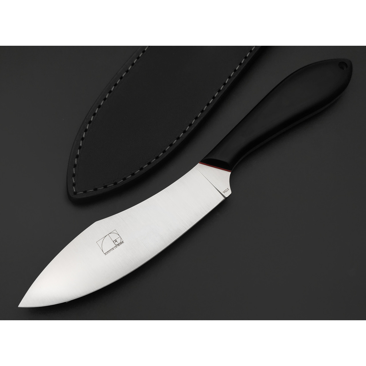 Золотое Сечение нож Канадский номер 4 сталь VG-10 satin, спуски конвекс, рукоять G10 black & red