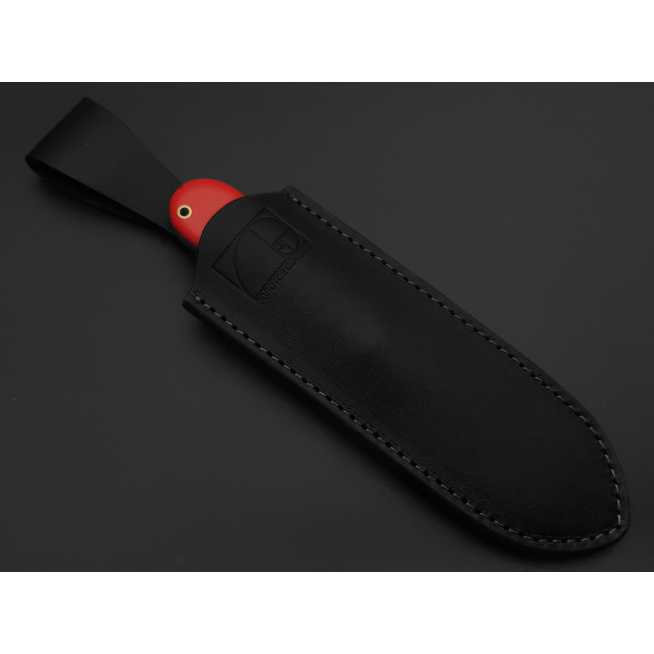 Золотое Сечение нож Веспа-Магнум сталь VG-10 satin, спуски конвекс, рукоять G10 red, латунь