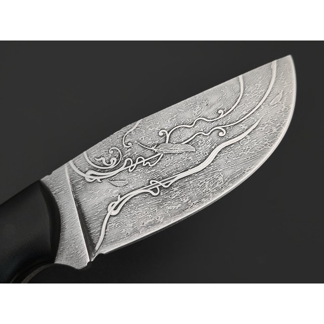 Волчий Век нож Fantocci Custom сталь Magnacut WA худ. травление, рукоять G10 black