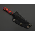 Андрей Кулаков нож Крыса KUL0256 сталь N690, рукоять G10 black & red, латунь