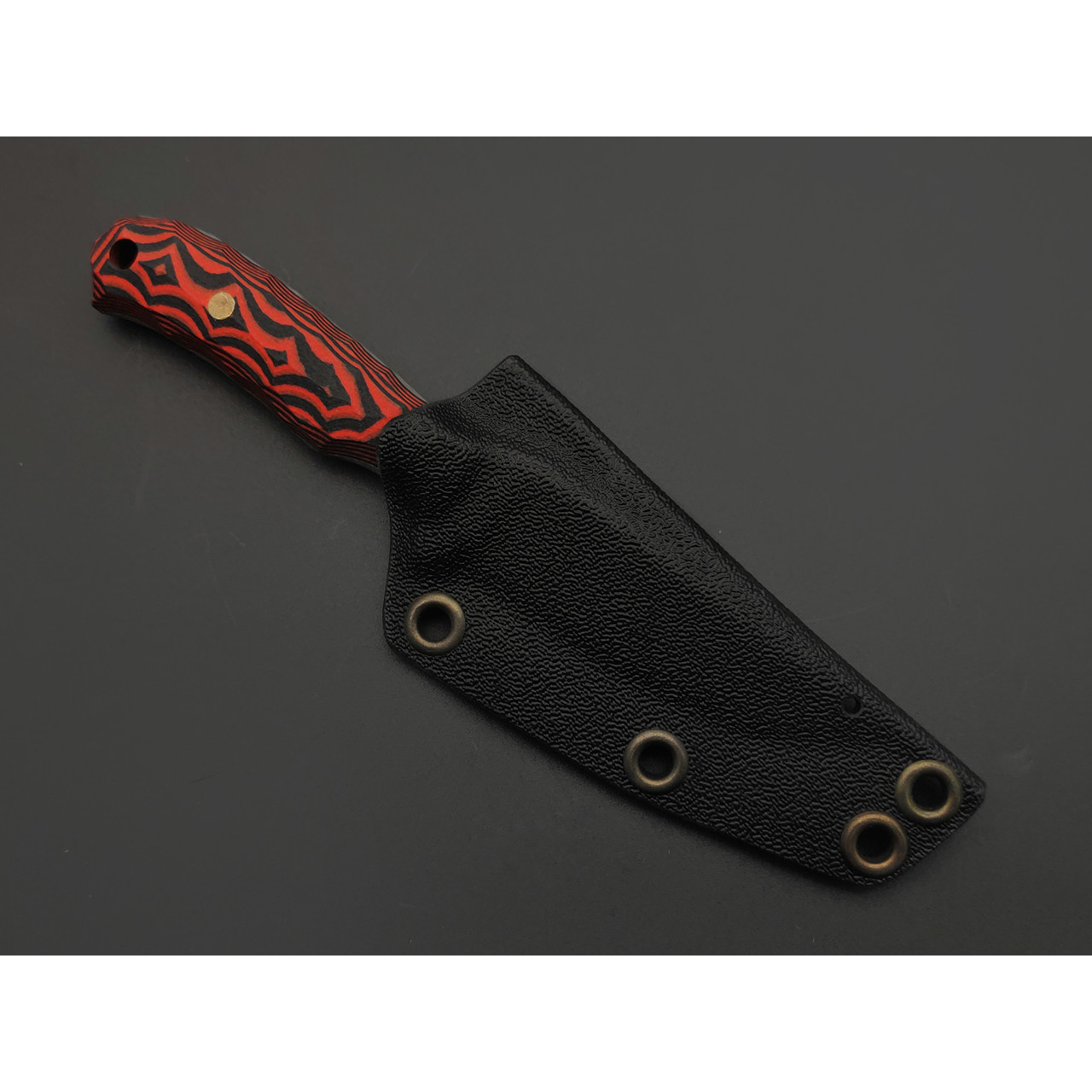 Андрей Кулаков нож Крыса KUL0256 сталь N690, рукоять G10 black & red, латунь