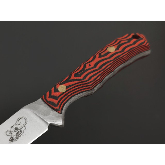 Андрей Кулаков нож Крыса KUL0256 сталь N690, рукоять G10 black & red, латунь