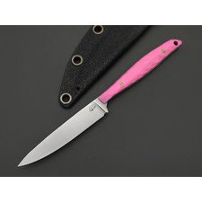 Андрей Кулаков нож KUL0259 сталь Elmax, рукоять G10 pink, латунь