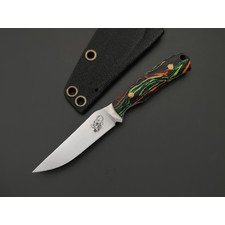 Андрей Кулаков нож Крыса KUL0255 сталь N690, рукоять Micarta custom toxic flow, латунь