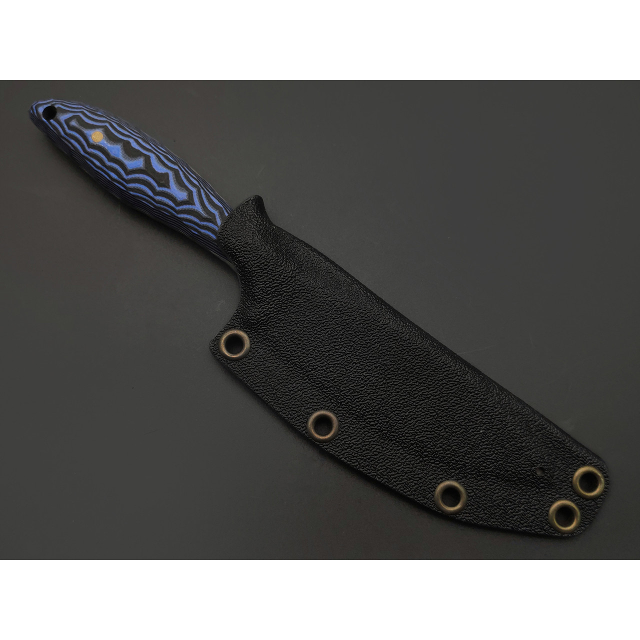 Андрей Кулаков нож Канадец KUL0235 сталь K110, рукоять G10 black & blue, латунь