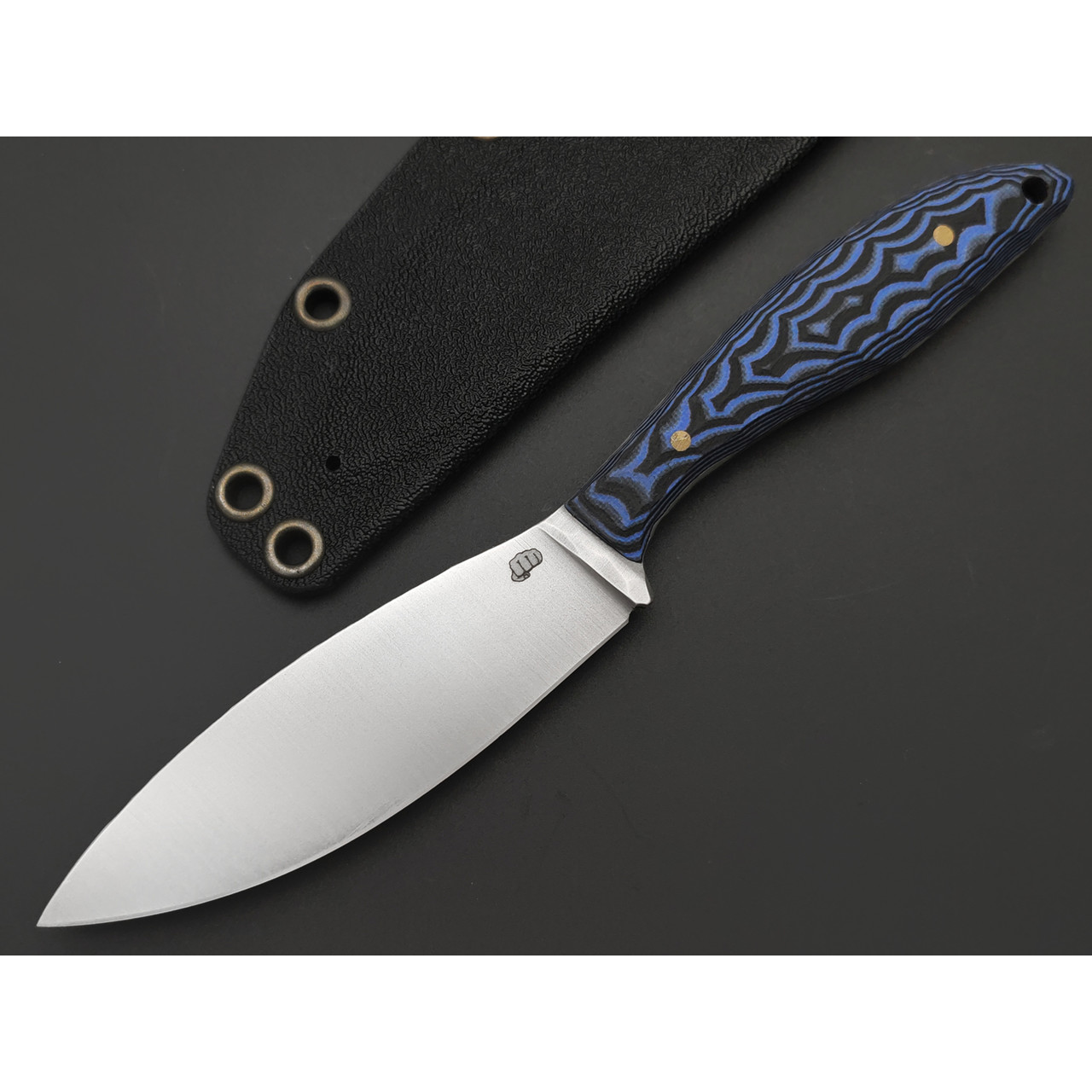 Андрей Кулаков нож Канадец KUL0235 сталь K110, рукоять G10 black & blue, латунь