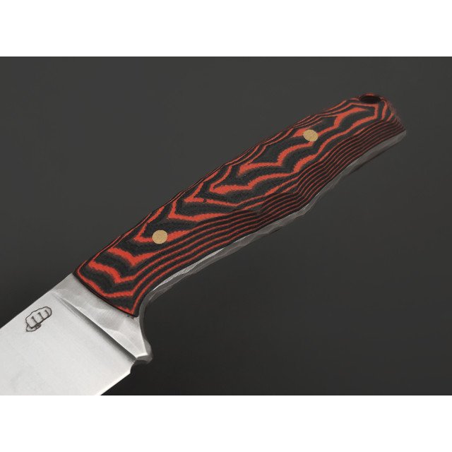 Андрей Кулаков нож KUL0239 сталь K110, рукоять G10 black & red, латунь