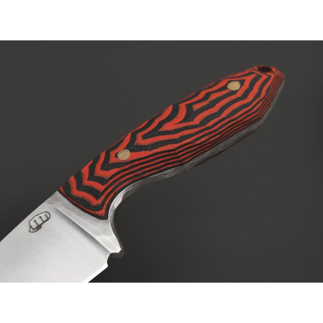 Андрей Кулаков нож Мышь KUL0231 сталь K110, рукоять G10 black & red, латунь