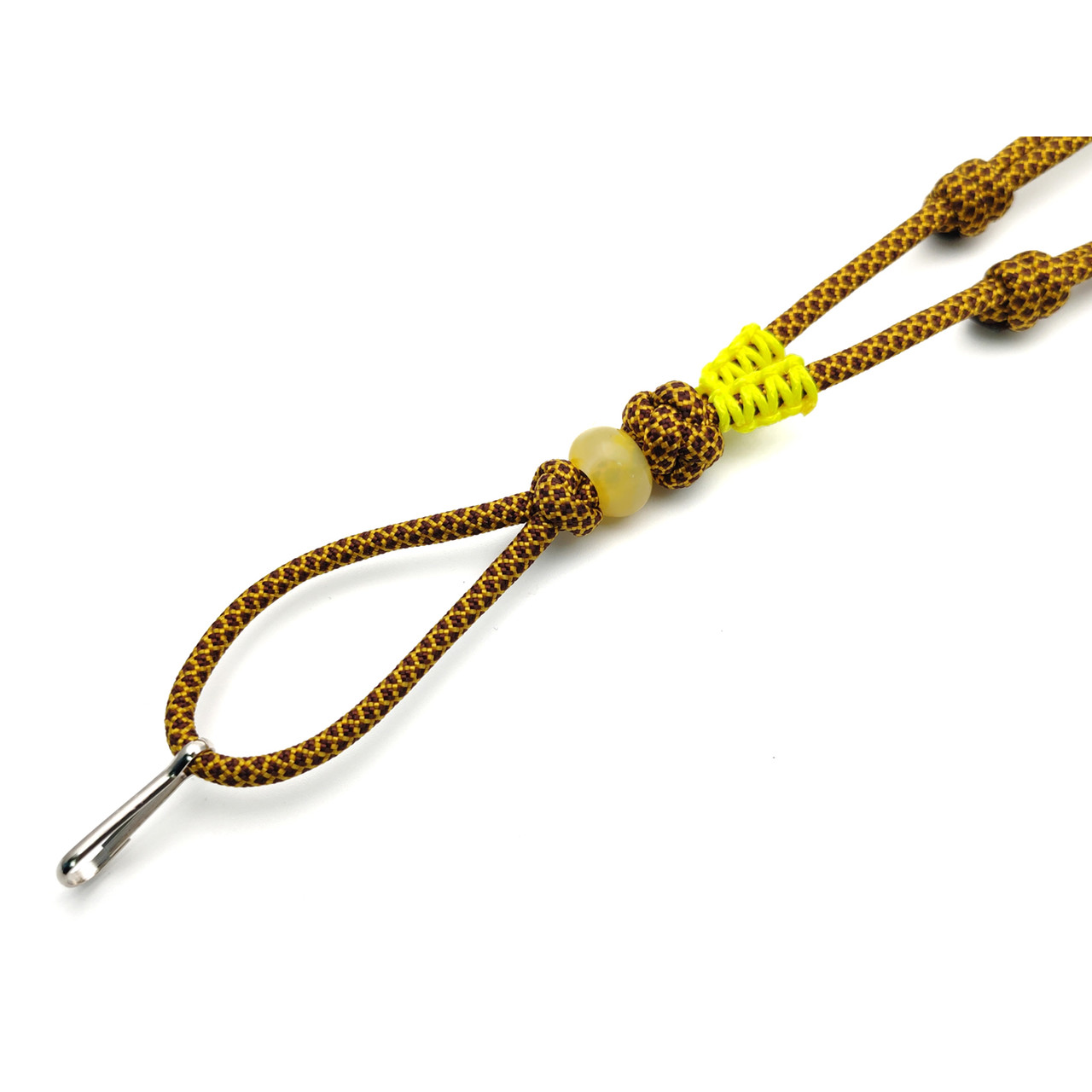 Подвес ОрЛина с бусиной - Bordo Snake 550 & Microcord Neon Yellow