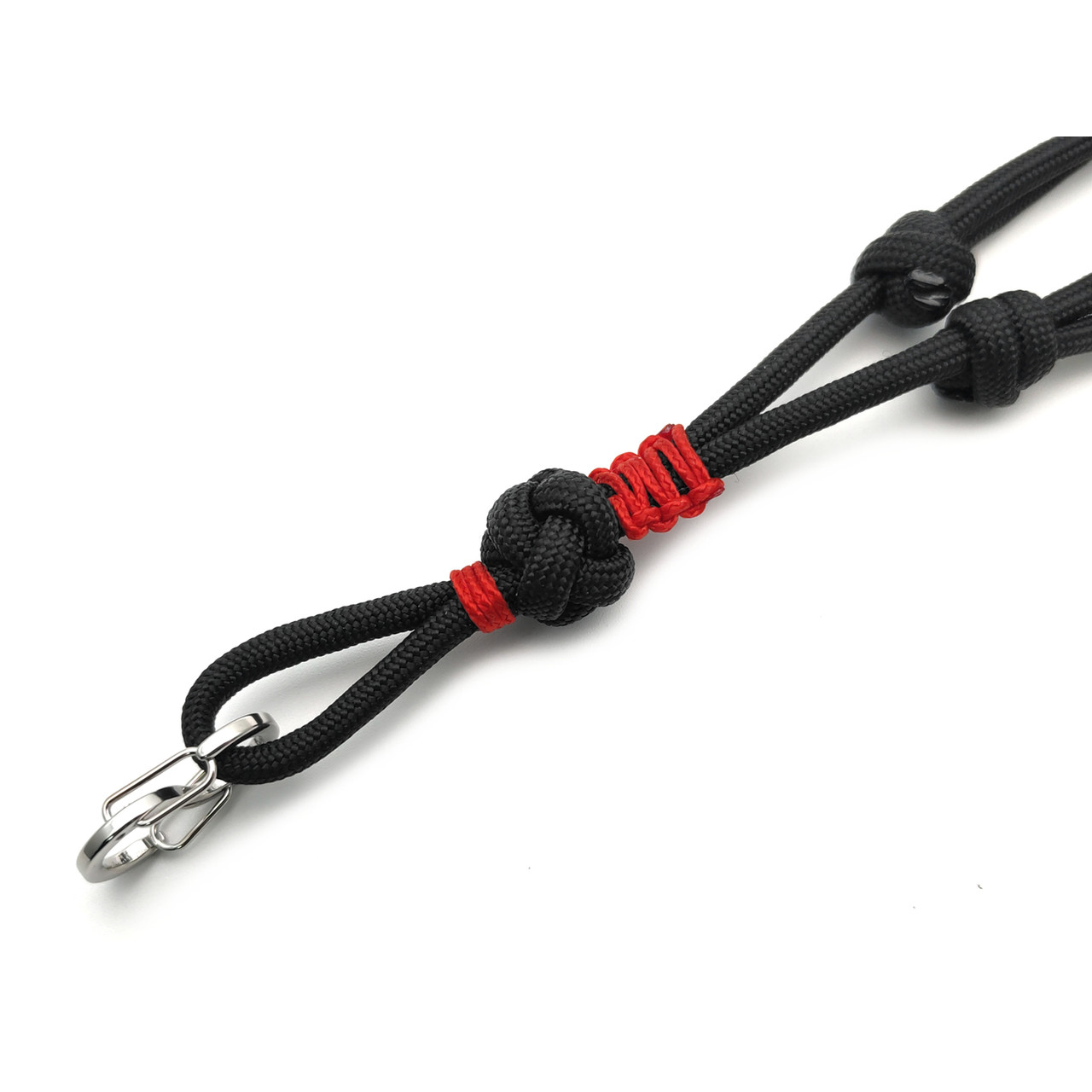 Подвес ОрЛина с карабином - Black 550 & Microcord Red