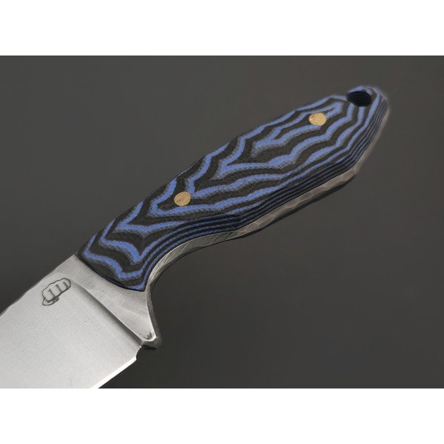 Андрей Кулаков нож Мышь KUL0232 сталь K110, рукоять G10 black & blue, латунь